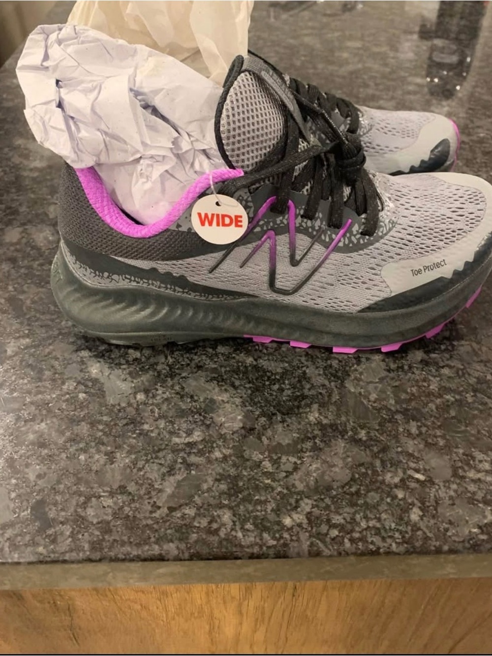 New Balance Gray and Pink Women's Trail Running Sneakers